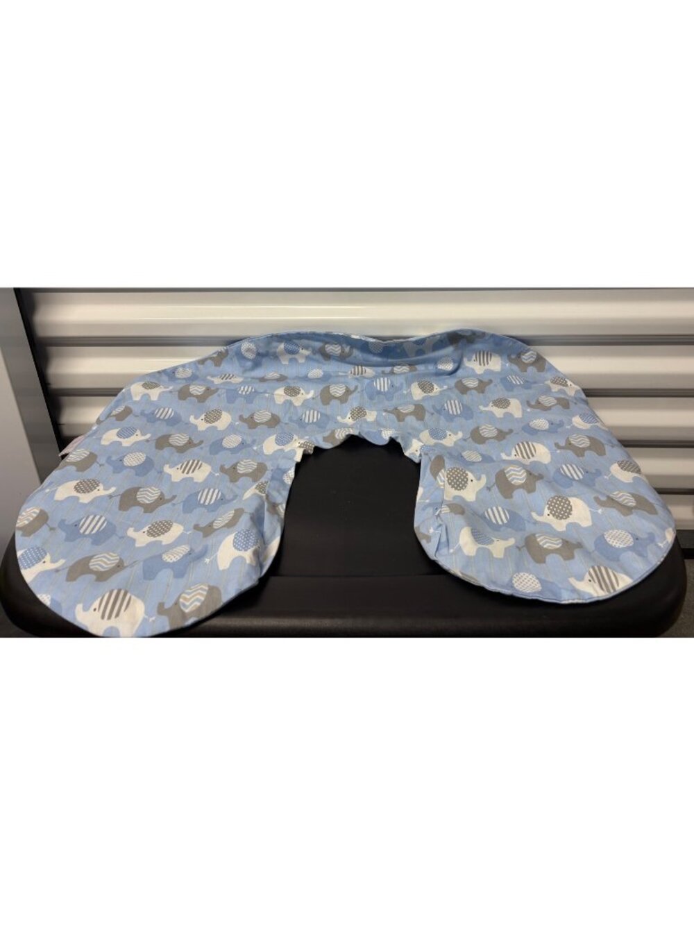 Boppy Baby Nursing Support Pillow Cover Blue Elephant Pattern Zippered Closure